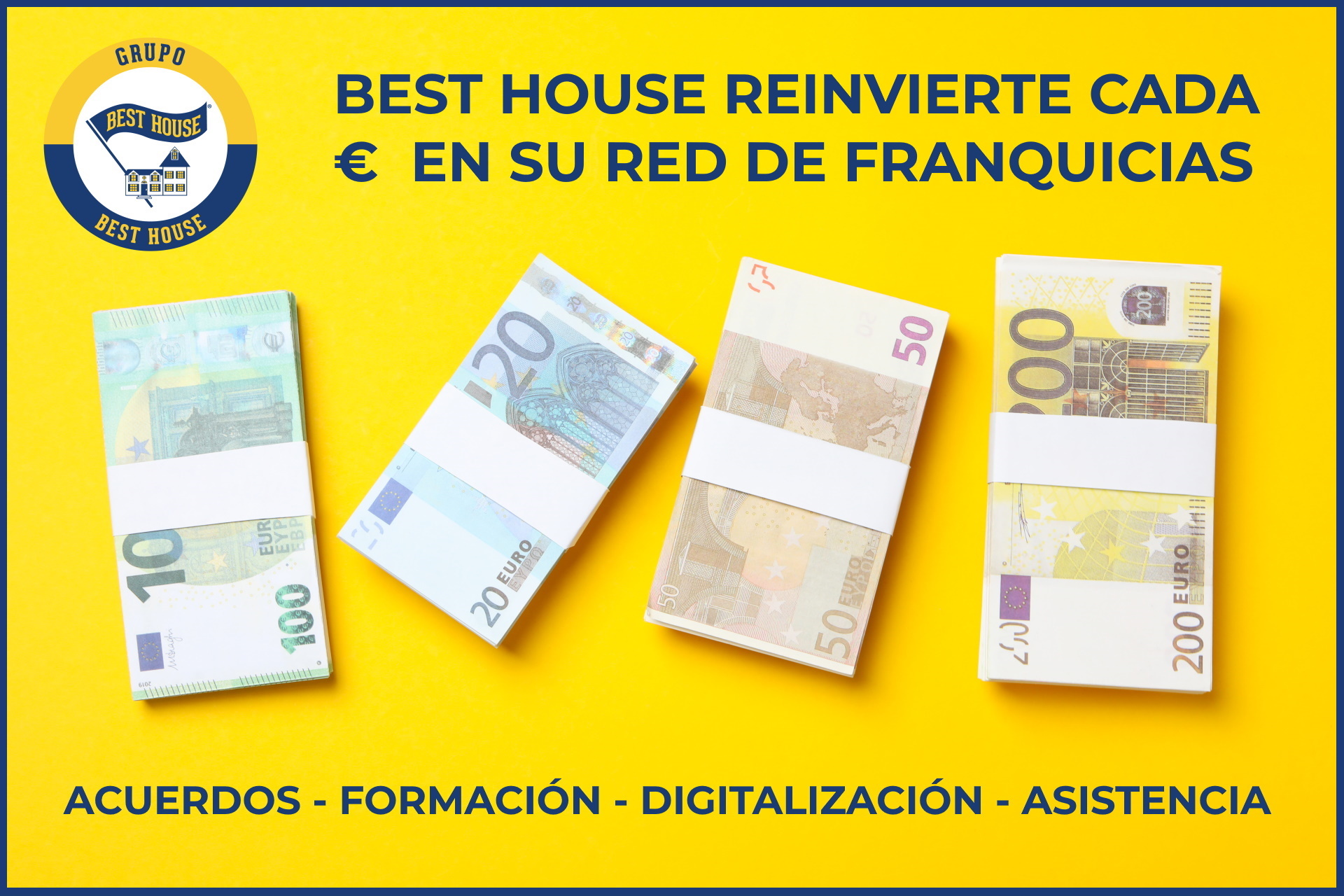 BEST HOUSE es la única franquicia inmobiliaria que reinvierte todos sus beneficios en su red de agencias