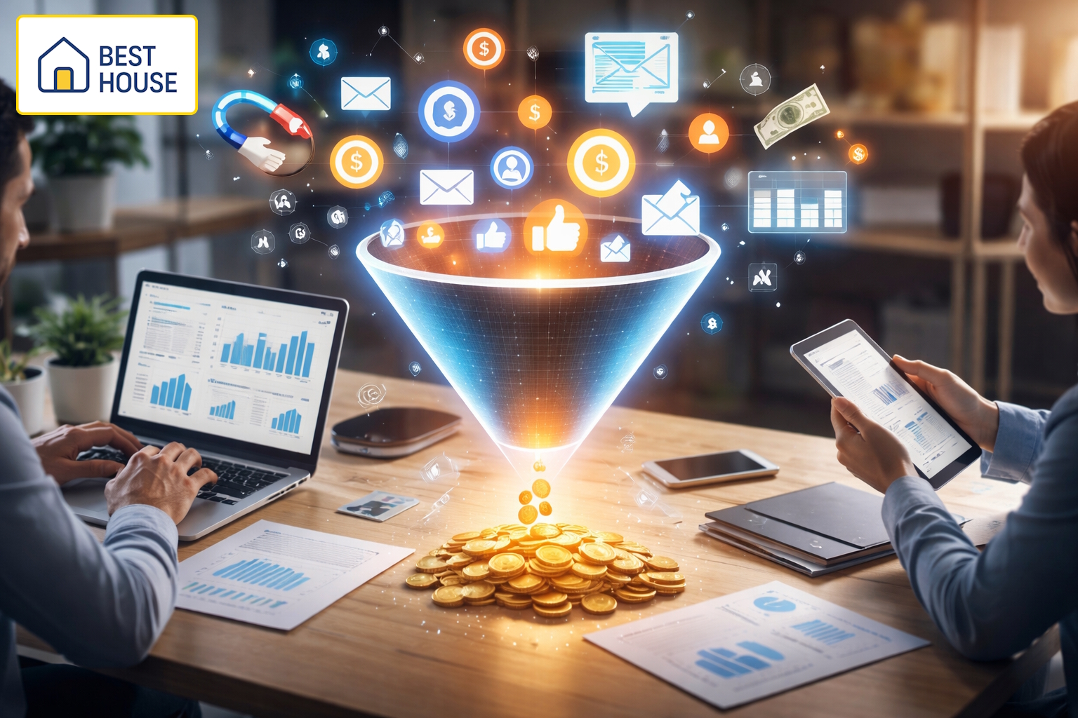 Cómo crear un embudo de captación digital que realmente convierta, por Best House